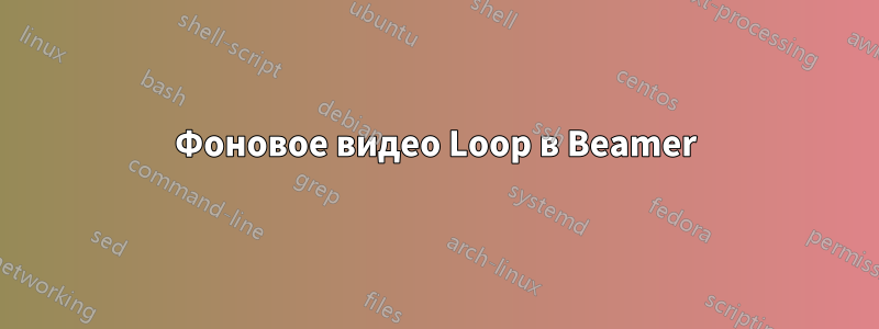 Фоновое видео Loop в Beamer