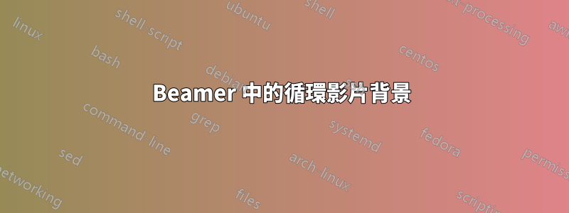 Beamer 中的循環影片背景