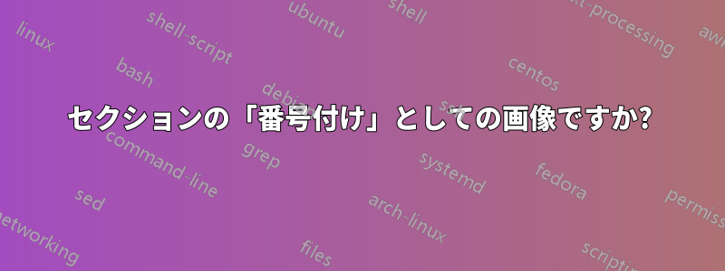 セクションの「番号付け」としての画像ですか?