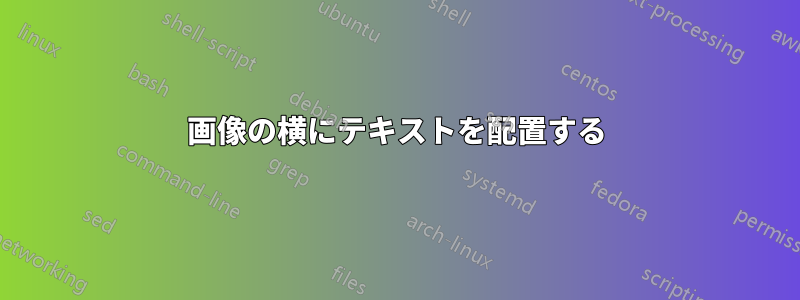 画像の横にテキストを配置する