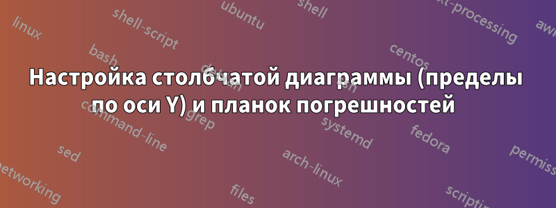 Настройка столбчатой ​​диаграммы (пределы по оси Y) и планок погрешностей 