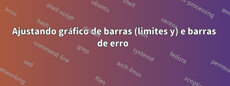 Ajustando gráfico de barras (limites y) e barras de erro 