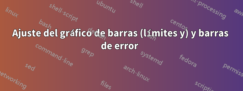 Ajuste del gráfico de barras (límites y) y barras de error 