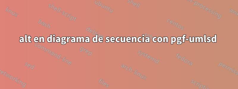 alt en diagrama de secuencia con pgf-umlsd