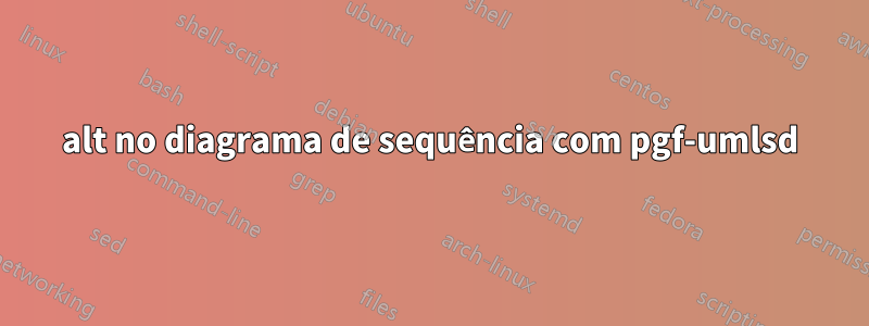 alt no diagrama de sequência com pgf-umlsd