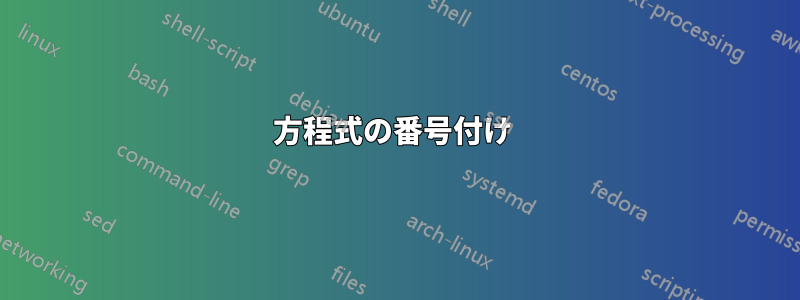 方程式の番号付け 