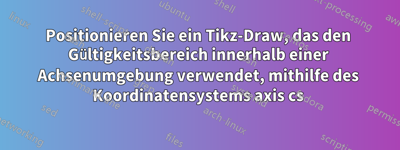 Positionieren Sie ein Tikz-Draw, das den Gültigkeitsbereich innerhalb einer Achsenumgebung verwendet, mithilfe des Koordinatensystems axis cs