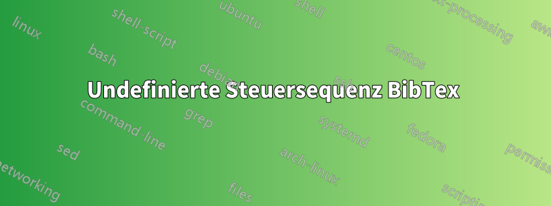 Undefinierte Steuersequenz BibTex