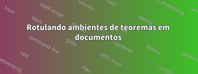 Rotulando ambientes de teoremas em documentos