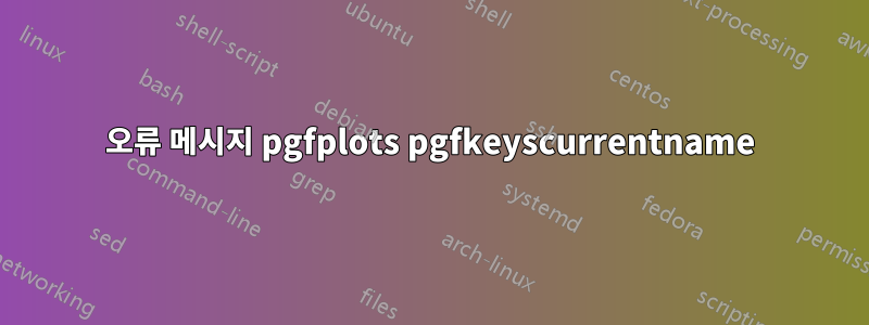 오류 메시지 pgfplots pgfkeyscurrentname