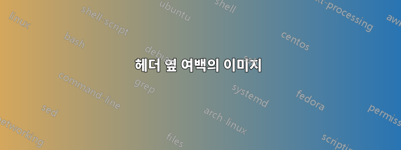 헤더 옆 여백의 이미지