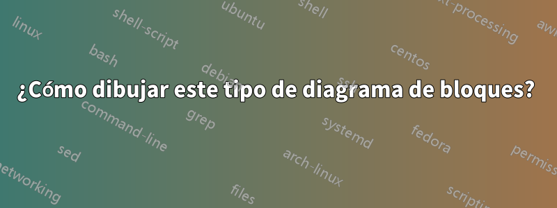 ¿Cómo dibujar este tipo de diagrama de bloques?