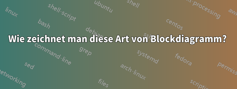 Wie zeichnet man diese Art von Blockdiagramm?