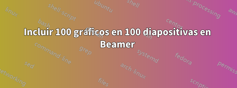 Incluir 100 gráficos en 100 diapositivas en Beamer