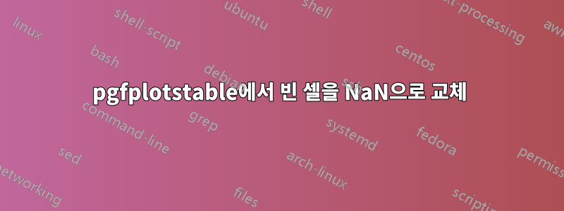 pgfplotstable에서 빈 셀을 NaN으로 교체