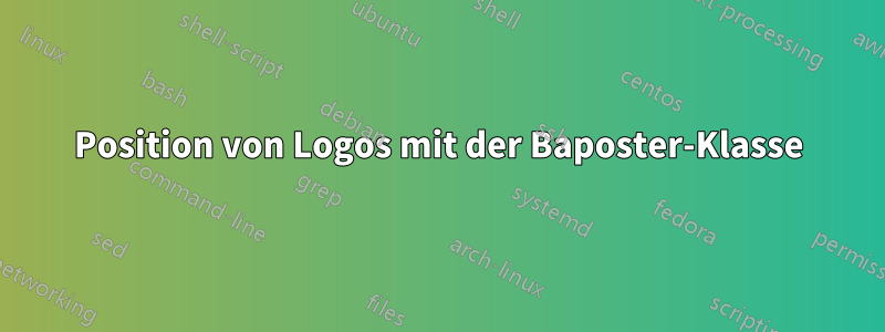 Position von Logos mit der Baposter-Klasse