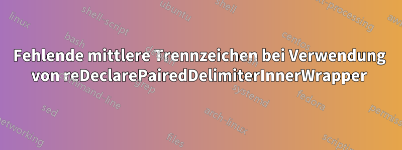 Fehlende mittlere Trennzeichen bei Verwendung von reDeclarePairedDelimiterInnerWrapper