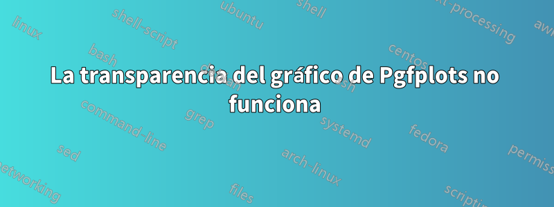 La transparencia del gráfico de Pgfplots no funciona