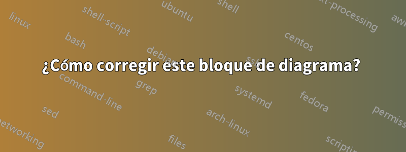 ¿Cómo corregir este bloque de diagrama?