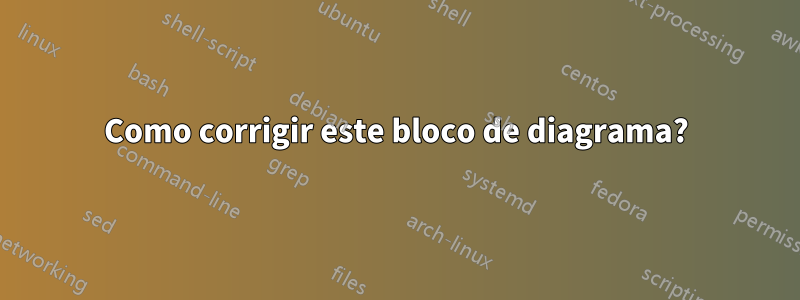 Como corrigir este bloco de diagrama?