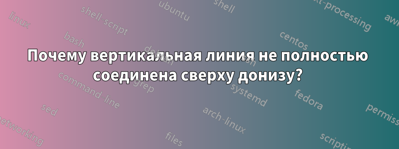 Почему вертикальная линия не полностью соединена сверху донизу?