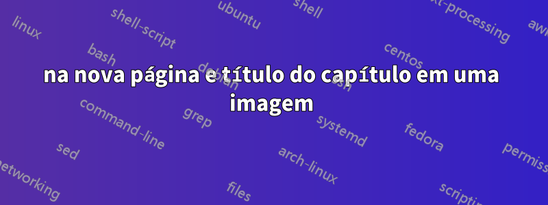 na nova página e título do capítulo em uma imagem