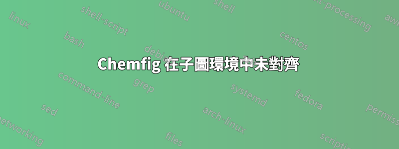 Chemfig 在子圖環境中未對齊