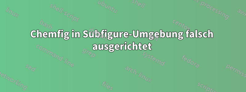 Chemfig in Subfigure-Umgebung falsch ausgerichtet