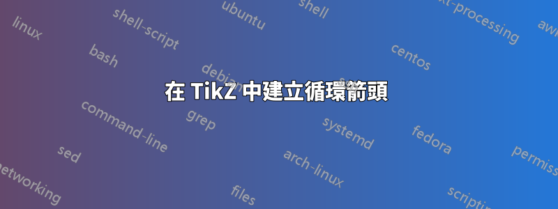 在 TikZ 中建立循環箭頭