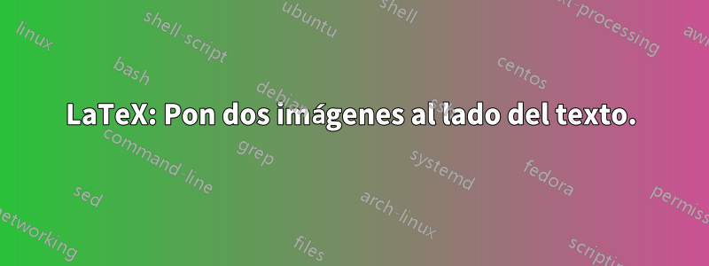 LaTeX: Pon dos imágenes al lado del texto.