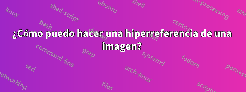 ¿Cómo puedo hacer una hiperreferencia de una imagen?