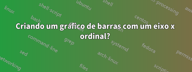 Criando um gráfico de barras com um eixo x ordinal?