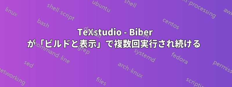 TeXstudio - Biber が「ビルドと表示」で複数回実行され続ける 