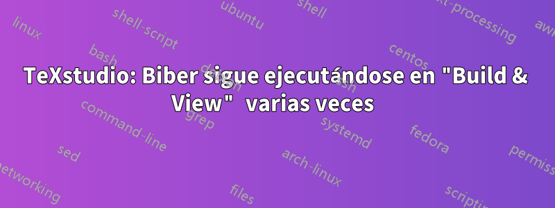TeXstudio: Biber sigue ejecutándose en "Build & View" varias veces 