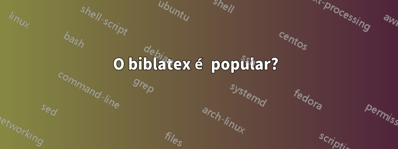 O biblatex é popular? 