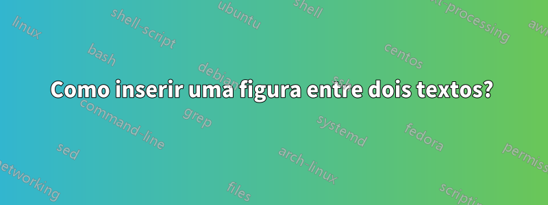 Como inserir uma figura entre dois textos?