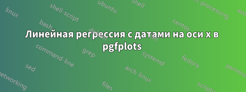 Линейная регрессия с датами на оси x в pgfplots