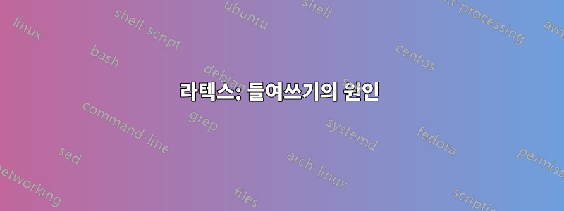 라텍스: 들여쓰기의 원인