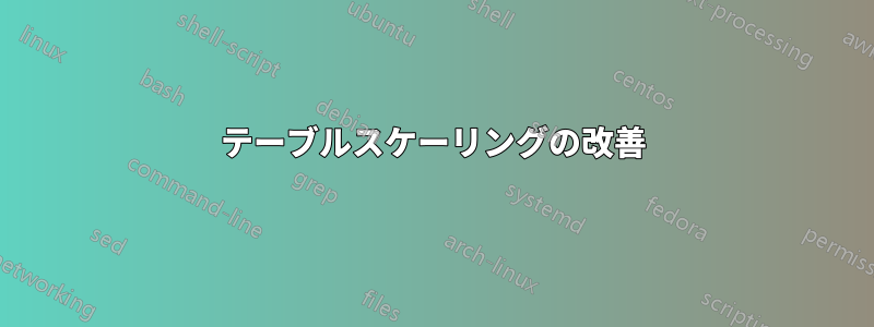 テーブルスケーリングの改善