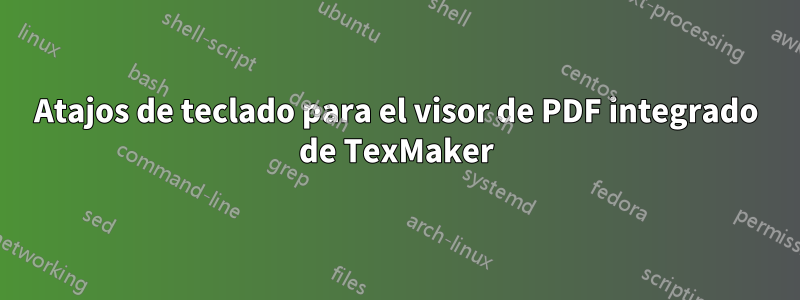 Atajos de teclado para el visor de PDF integrado de TexMaker