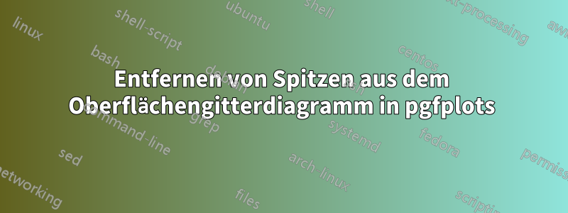 Entfernen von Spitzen aus dem Oberflächengitterdiagramm in pgfplots