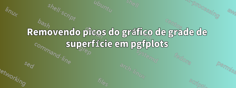 Removendo picos do gráfico de grade de superfície em pgfplots