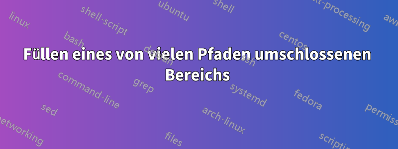 Füllen eines von vielen Pfaden umschlossenen Bereichs
