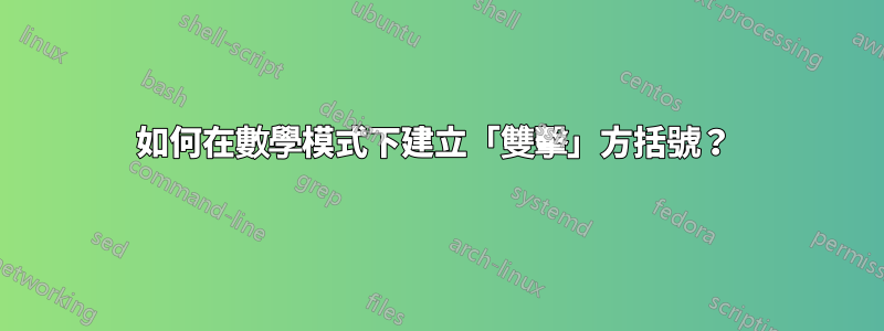 如何在數學模式下建立「雙擊」方括號？ 