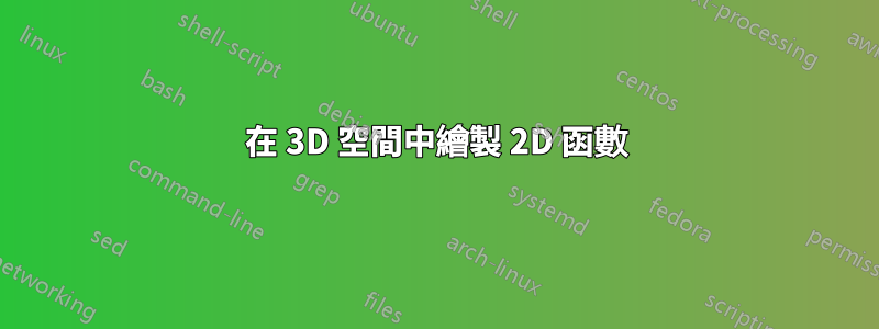 在 3D 空間中繪製 2D 函數