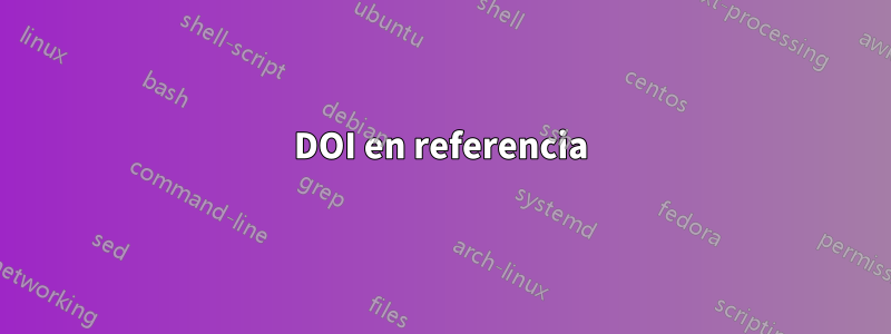 DOI en referencia