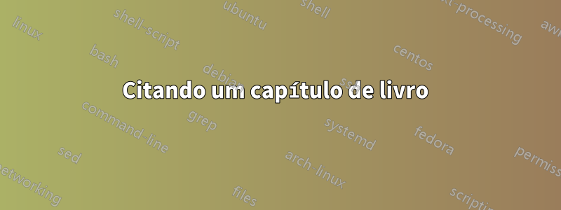 Citando um capítulo de livro 
