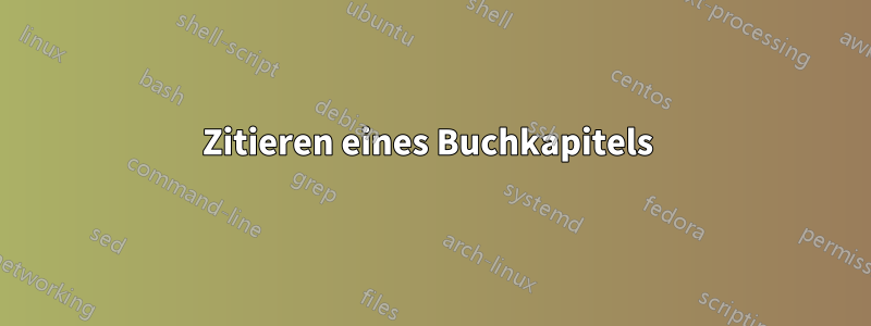 Zitieren eines Buchkapitels 