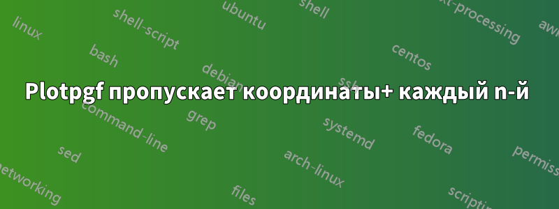 Plotpgf пропускает координаты+ каждый n-й