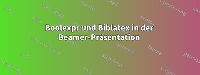 Boolexpr und Biblatex in der Beamer-Präsentation